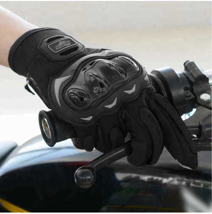 Gants de moto noirs antidérapants tactiles taille L
